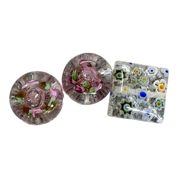 Handcrafted Lampwork Glass Bead Lot Artisan Jewelry Making Supplies Set Of 16 - Picture 3 of 16